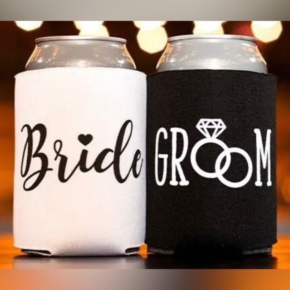Totally Wedding Koozies Party Supplies Bride And Groom Can Koozies